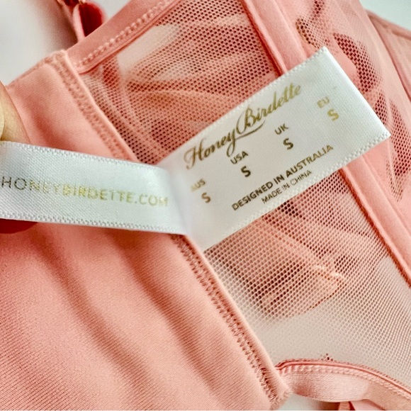 Honey Birdette Jerry Pink Waspie garter belt size Small soft pink - Picture 9 of 12